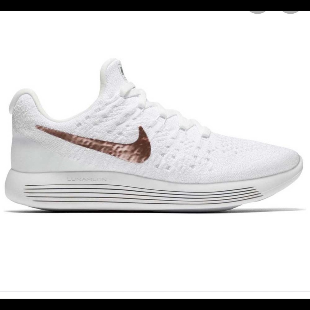 Nike Lunarepic Flyknit Low 2 White/Gold Women’s Shoes Size 9